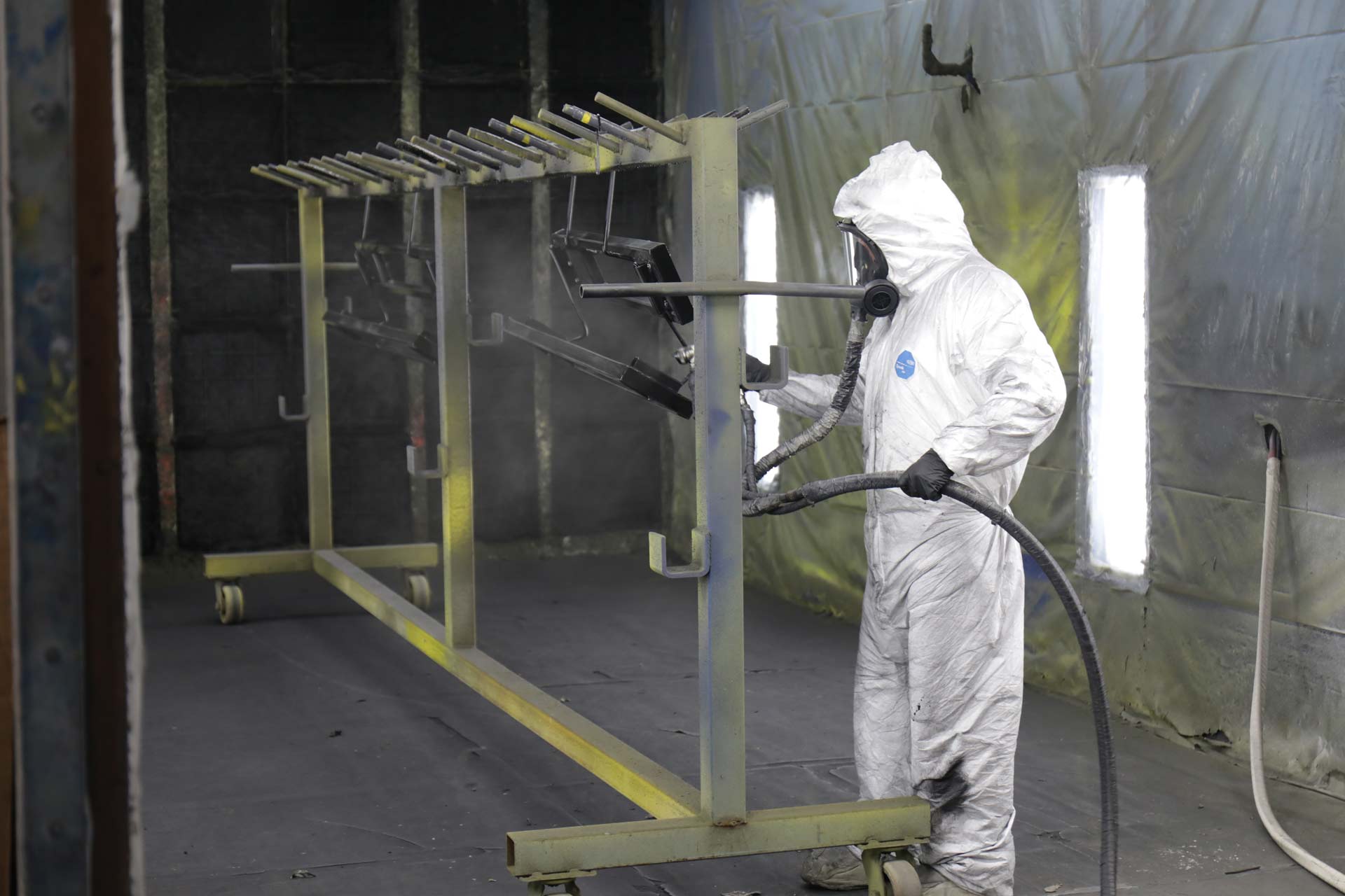 BendPak Automotive Lifts being Painted in Santa Paula California