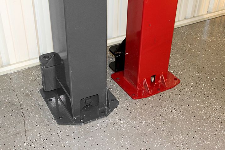 Back of BendPak Two-Post Lift and Challenger Lift