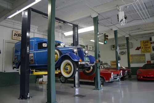 Classics on a Car Lift