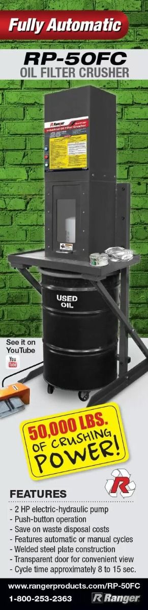 RP-50FC Oil Filter Crusher
