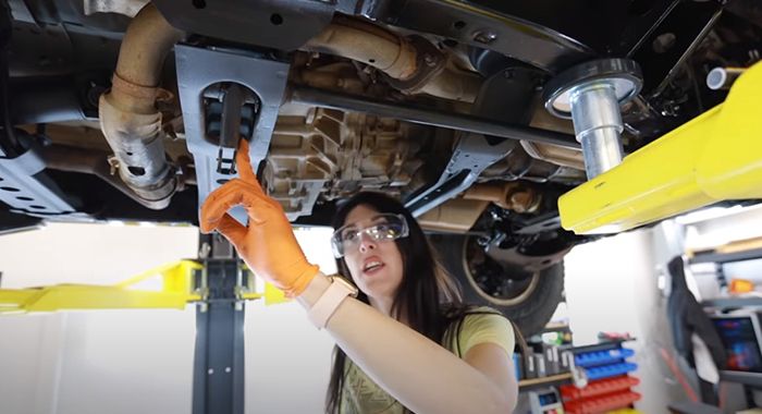 Sara n Tuned Under GP-7 lift