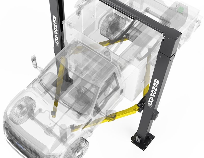 XPR-12CL-LTA two-post lift with long-reach arms