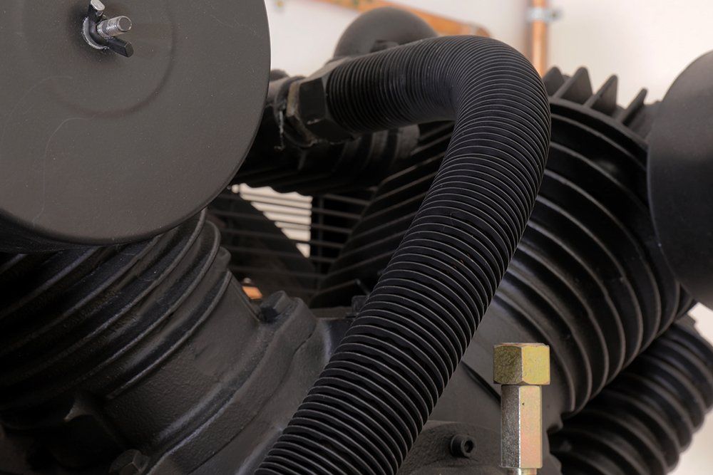 air compressor pump cooling fins